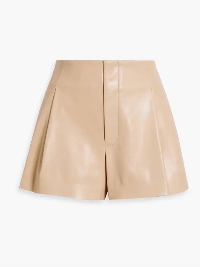 Alice & Olivia Steffie Faux Leather Shorts